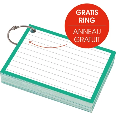 Afbeelding van Flashcards A7 Groen incl. clipring
