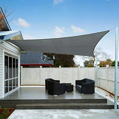 Afbeelding van AXT SHADE Schaduwzeil 4x5m Rechthoek Waterdicht 95% UV Bestending voor Buiten Luifel Balkon Tuin Antraciet