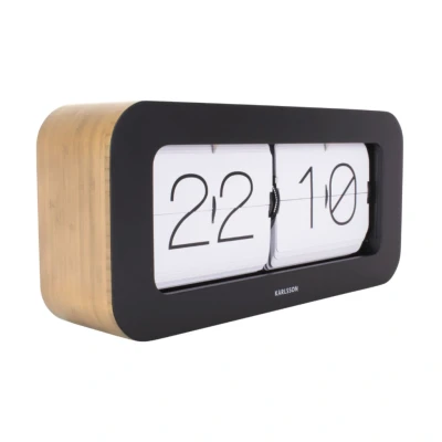 Afbeelding van Karlsson Wall/Table clock Matiz Bamboo Black