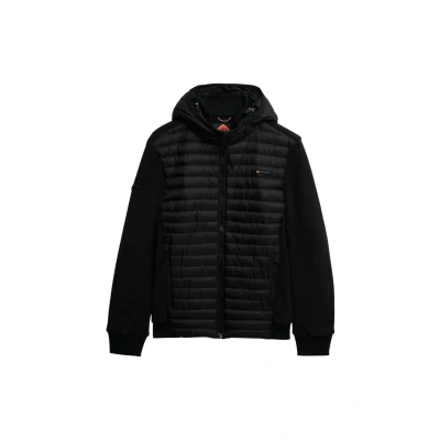 Afbeelding van Storm Hybrid Fleecejack met Capuchon Black Grootte: XL