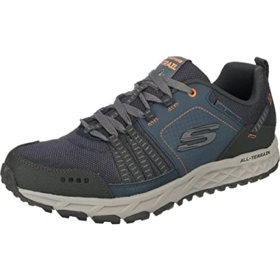 Afbeelding van Skechers Escape Plan Sneakers voor heren, Blauw Navy Oranje, 48.5 EU