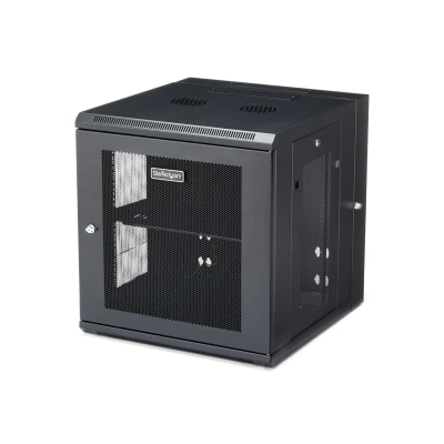 Afbeelding van StarTech.com RK1224WALHM Wall mounted rack 12U 90kg Zwart