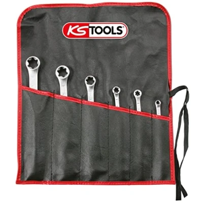 Afbeelding van KS Tools 911.0370 Torx E Dubbele ringsleutelset, 6 dlg