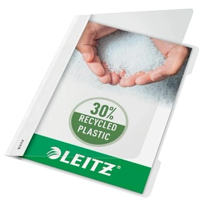 Afbeelding van Leitz Snelhechter A4 30% pre consumer gerecycled plastic 25 stuks Wit