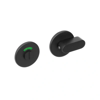 Afbeelding van Intersteel Rozet met toilet badkamersluiting Olive plat verdekt 53x5mm RVS/mat zwart