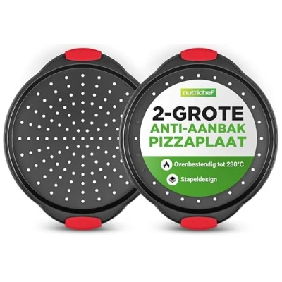 Afbeelding van NutriChef Pannenset Inductie 13 delige Antiaanbak Kookgerei Hittebestendige Keukenset Steelpan Koekenpannen Kookpotten Casserole Deksels Pollepel,Vork en Zeef Zwart