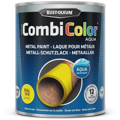 Afbeelding van rust oleum combicolor aqua hoogglans ral 1018 750 ml