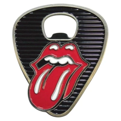 Afbeelding van The Rolling Stones Classic Tongue Plectrum Flessenopener Zwart/Rood
