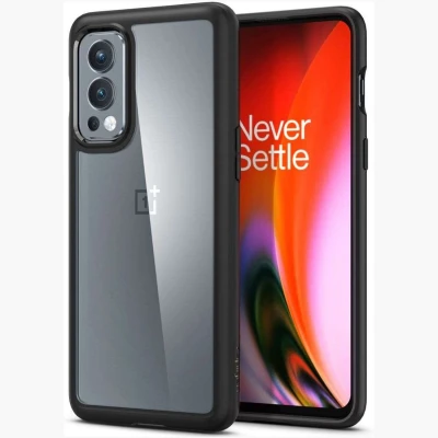 Afbeelding van OnePlus Nord 2 Hoesje Kunststof Spigen Hardcase/Backcover Zwart Telefoonhoesje Shockproof/Valbescherming