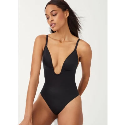 Afbeelding van SPANX dames Voorgevormde corrigerende stringbody in de kleur Zwart, maat: M