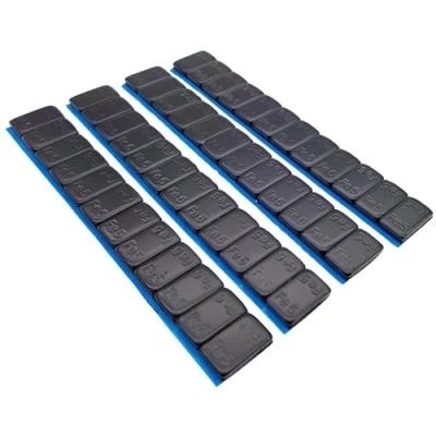 Afbeelding van NAAA velgenfactory 240g balanceergewichten zwart kunststof gecoate stalen gewichtsrepen 4x60g