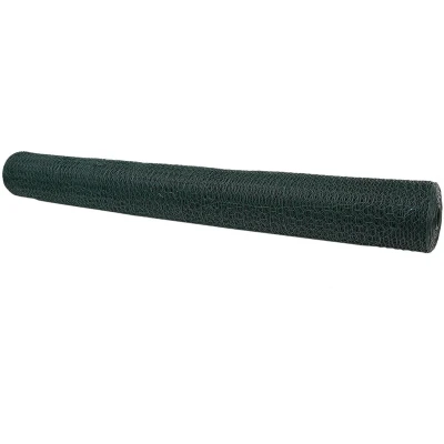 Afbeelding van vidaXL Hexagonaal Hek Groen 1x100 m Staal