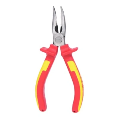 Afbeelding van KS Tools, Tang, ERGOTORQUE VDE Platte punttang, gebogen, 165mm (165 mm)