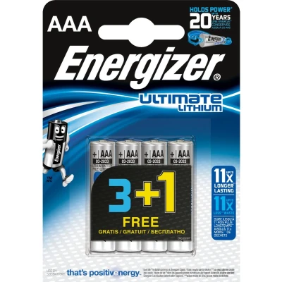 Afbeelding van Energizer Lithium AAA Batterij FR03 (4 st.)