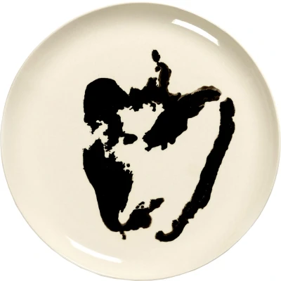 Afbeelding van Serax White Pepper Black Feast Bord Rond 26,5 cm Steengoed L