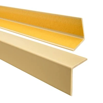 Afbeelding van Quest Hoekprofiel 27x27mm, PVC rubber kunststof hoekprofiel, zelfklevend randbeschermingsprofiel, flexibel hoekbeschermingsprofiel, Crème, 150cm