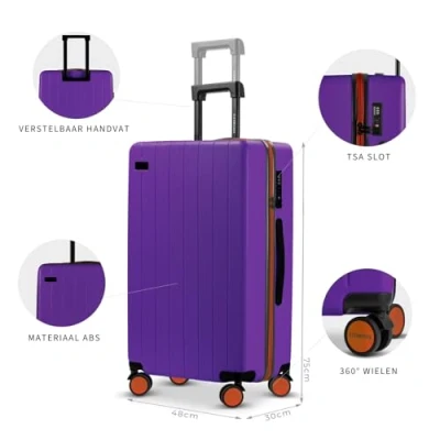 Afbeelding van Eternitive JOY Large 99L Trolley, Maat: One Size, Purple