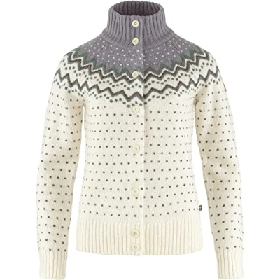 Afbeelding van Vest Fjallraven Women Ovik Knit Cardigan Chalk White Flint Grey L