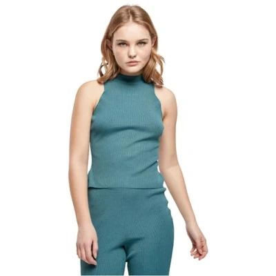 Afbeelding van Urban Classics Short Turtleneck Top, Dames, Maat: 5XL, Jasper