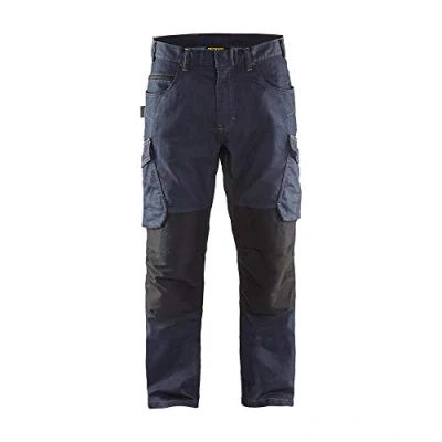 Afbeelding van Blaklader Service werkbroek denim 1497 1141 Marineblauw/Zwart D116
