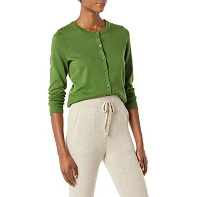 Afbeelding van Amazon Essentials Lichtgewicht trui met ronde hals voor dames (verkrijgbaar in grote maten), licht jade groen, X Small