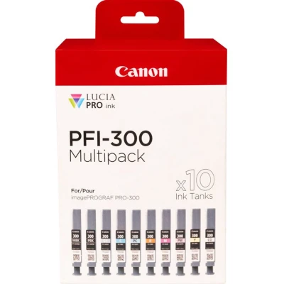 Afbeelding van Canon PFI 300 multipack MBK/PBK/C/M/Y/PC/PM/R/GY/CO