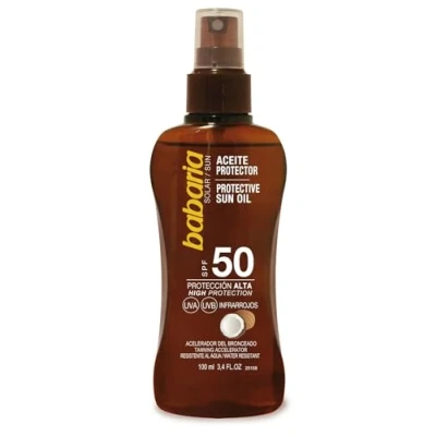 Afbeelding van Babaria Protective Sun Oil Spf50 With Tahitian Monoï 100ml