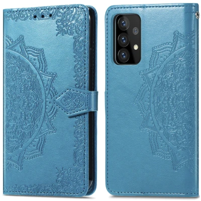 Afbeelding van Samsung Galaxy A52 (4G) Hoesje Kunstleder iMoshion Bookcase Turquoise Telefoonhoesje