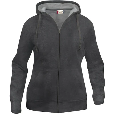 Afbeelding van Clique Basic Hoody Full Zip Women 021035 Antraciet Melange XL