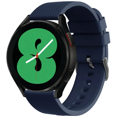 Afbeelding van Siliconen bandje Universeel 20 mm aansluiting Donkerblauw iMoshion En TPU (zacht)