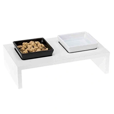 Afbeelding van Ferplast Maki Voer / Drink Bak Dubbel Hout 1 LTR 40X21X13 CM