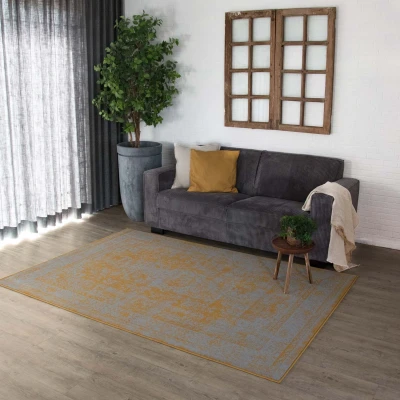 Afbeelding van Vintage Vloerkleed Orbis Joy De Vivre Goud/grijs 80x150 Cm