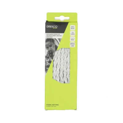 Afbeelding van Dresco Fietsketting City Anti Roest 1/2x1/8 112 schakels
