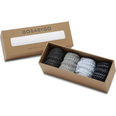 Afbeelding van GoBabyGo Combo Box bamboe antislip sokjes / Sky Blue, Dark Grey Melange, Melange 1 2y 20 22