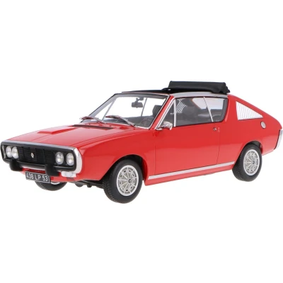 Afbeelding van Renault 17 Gordini Découvrable 1975 Rood Norev modelauto 1:18