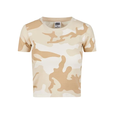Afbeelding van Urban Classics Cropped CAMO Tshirt print, Dames, Maat: 3XL, Simplesandcamo