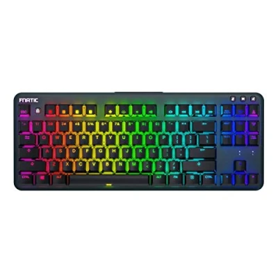 Afbeelding van Fnatic miniSTREAK, TKL Gaming Tastatur, RGB LED ANSI (US), Kailh Speed Silver