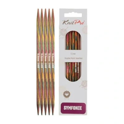 Afbeelding van KnitPro 15 cm x 5 mm Symfonie dubbelpuntige naalden, meerkleurig