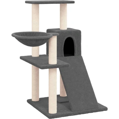 Afbeelding van vidaXL Kattenmeubel met sisal krabpalen 82 cm donkergrijs