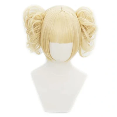 Afbeelding van HIROAKIYA Himiko Toga Wig, MHA My Hero Academia Cosplay Wig Clip Hair Bun with Cap