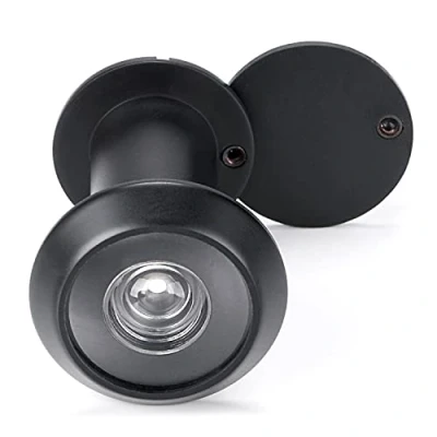 Afbeelding van YOUTU® Deurspion groothoek, deurkijker kijkgat, massief messing lichaam en groothoek HDglazen lens, 220 graden kijkhoek, boorgat Ø 16 mm. (zwart)