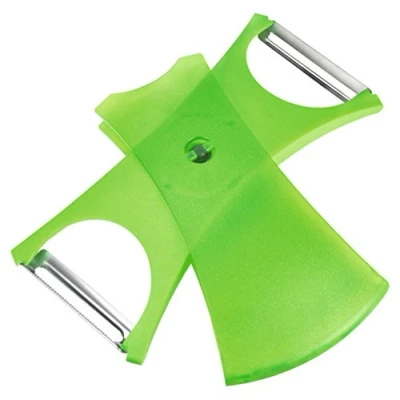 Afbeelding van KUHN RIKON 22237 keukenhulp groente /tomatenschiller Design Line 2 in 1 dunschiller groen