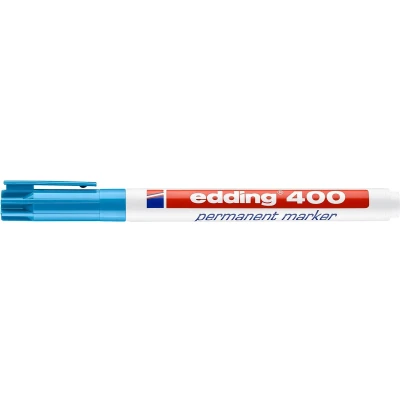 Afbeelding van Edding 400 Permanent marker ronde punt 1 mm Lichtblauw