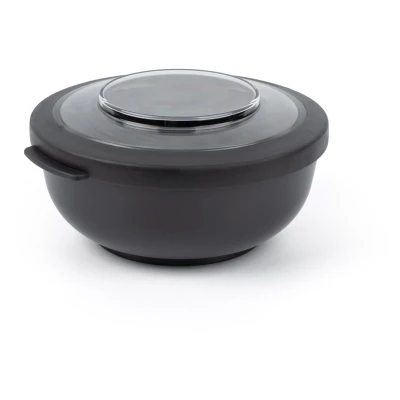 Afbeelding van Amuse Tylla Charcoal Life Bowl Lunchbox Perfect Afsluitbare Verhouddoos Saladebox voor onderweg Vaatwas, magnetron, en diepvriesbestendig Zwart 700 ml