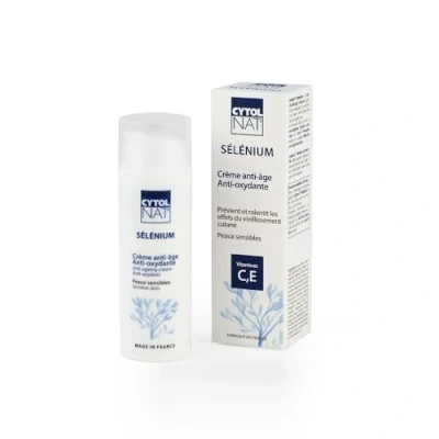 Afbeelding van Cytolnat Selenium anti aging oxidant crème Gevoelige huid Voorkomt en vertraagt huidveroudering Versterkt het immuunsysteem van de 50 ml