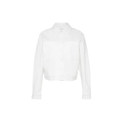 Afbeelding van comma casual identity Spijkerjas, Dames, Maat: 34, Weiß