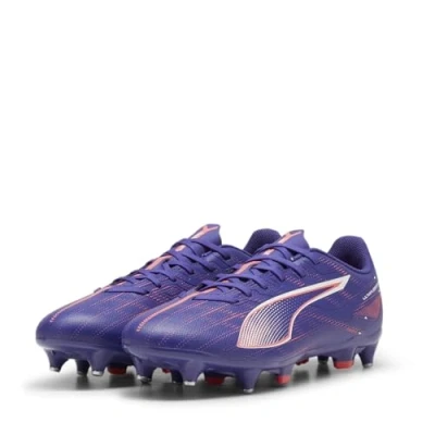 Afbeelding van PUMA Mens Cloud Ultra 5 Play Soft Ground Voetbalschoenen, Lapis Lazuli White Sunset Glow, 42 EU