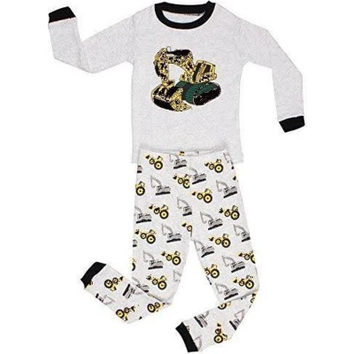 Afbeelding van Elowel Jongens Bulldozer Pyjama set 100% katoen (maat 110/5 jaar)