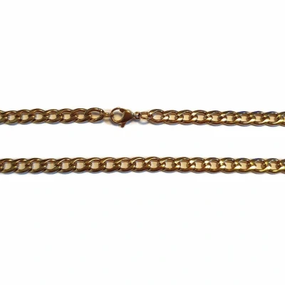 Afbeelding van Gourmet ketting staal 50cm 5mm goudkleurig