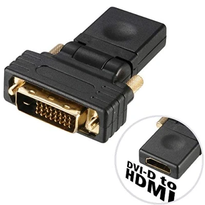 Afbeelding van Akasa AK CBHD16 BK DVI D HDMI Zwart kabeladapter/verloopstukje